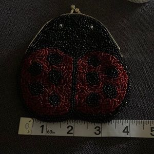 Beaded coin wallet